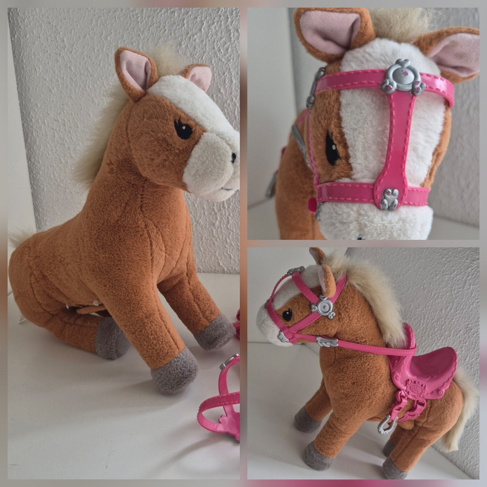 Baby Born Paardje maakt hinnek Geluid Babyborn, Ophalen of Verzenden, Zo goed als nieuw, Babypop