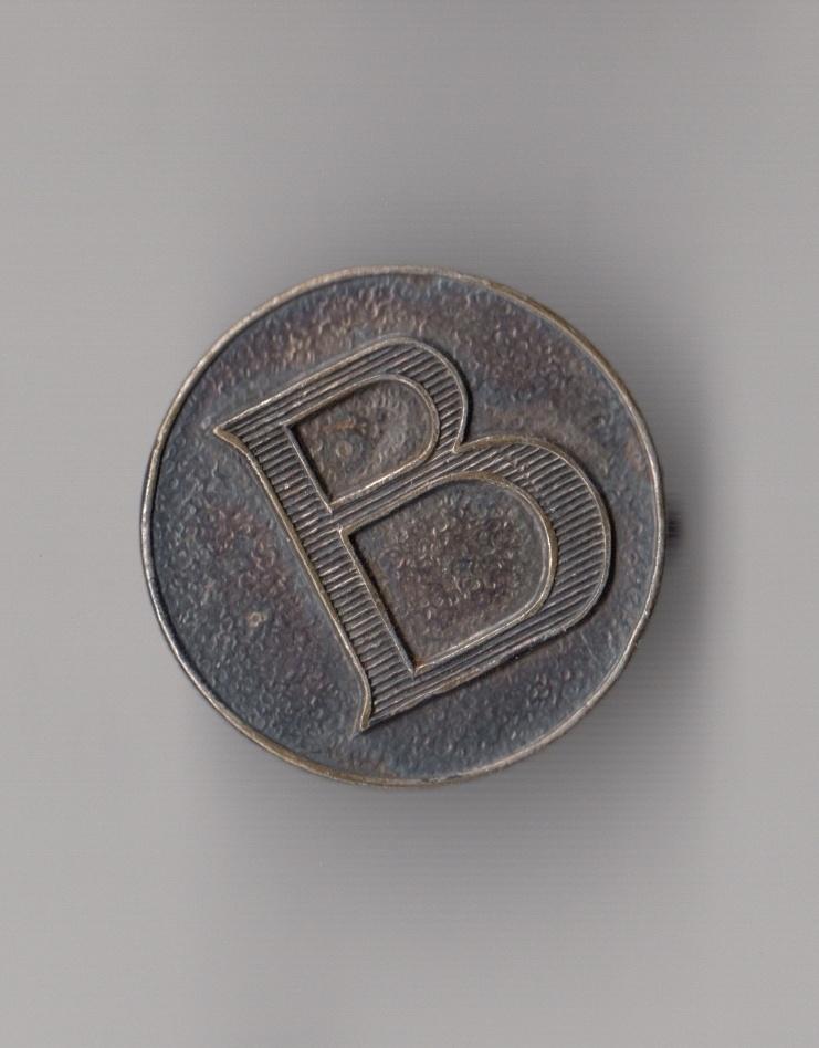 De Letter B broche, Gebruikt, Niet vindbaar, Niet vindbaar, Speldje of Pin