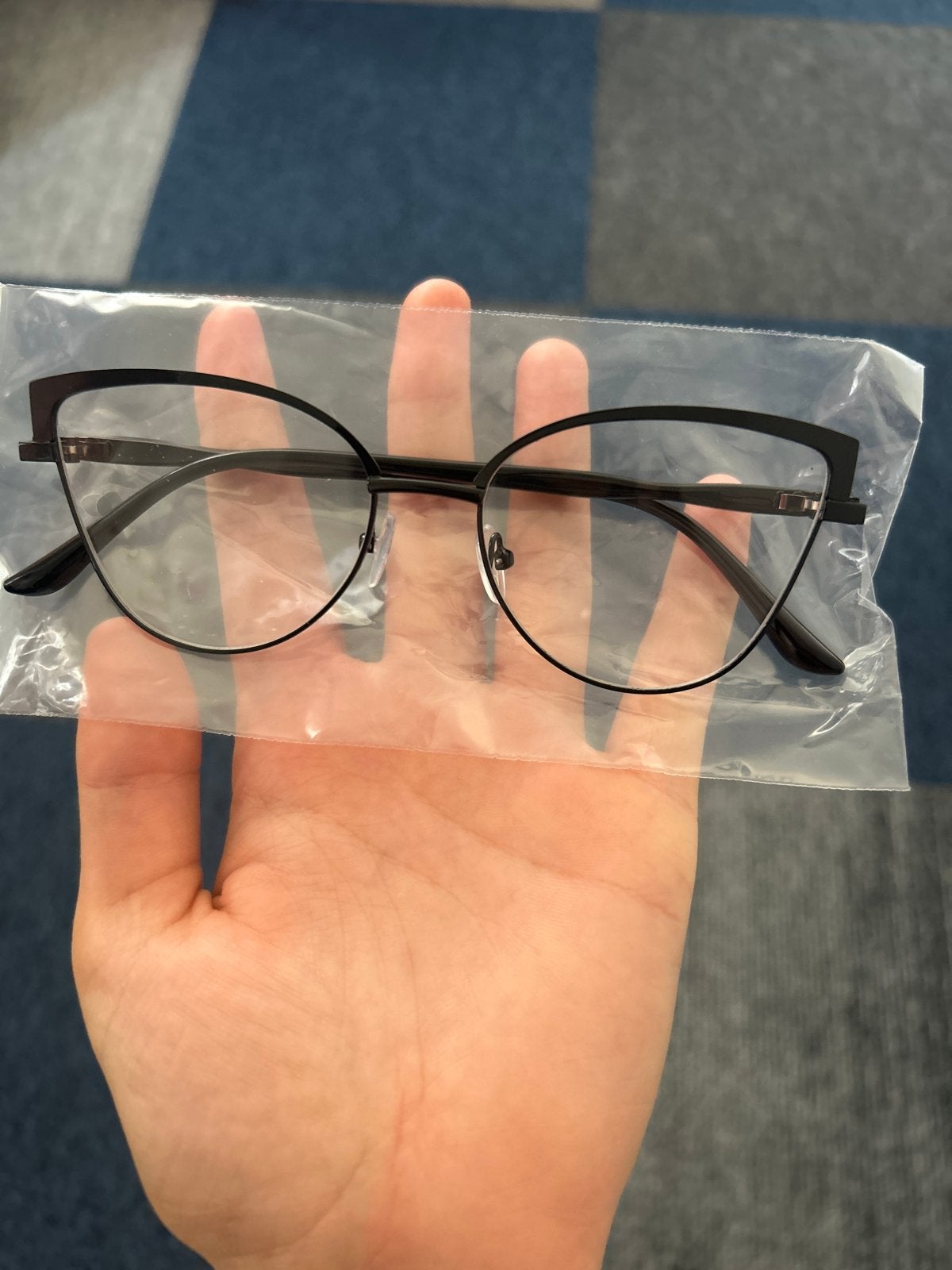 Stijlvolle Zwarte Cat-Eye Bril - Nieuw, Zwart, Nieuw, Bril, Ophalen