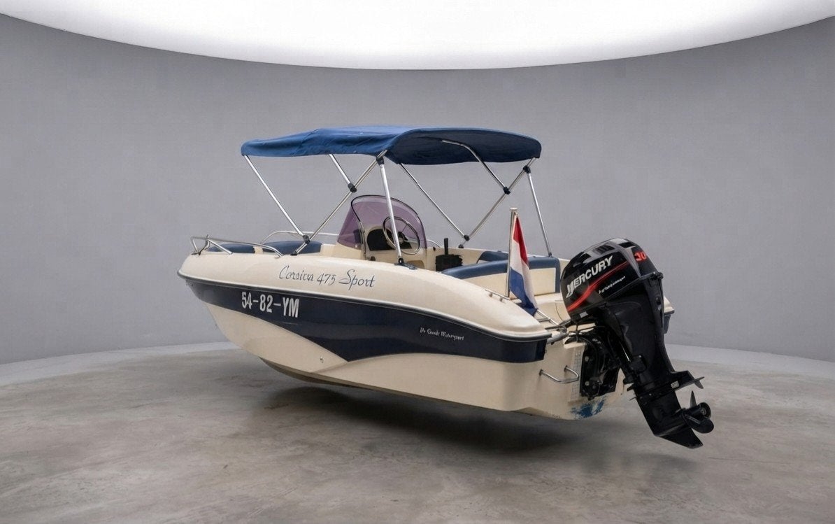 Corsiva  475 Sport inc 30pk Mercury  en trailer, Ophalen of Verzenden