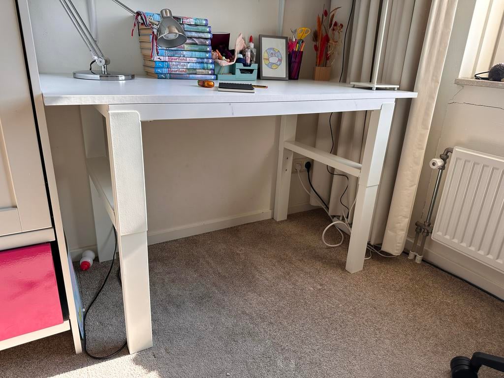 Pahl kinder bureau van Ikea - in hoogte verstelbaar, Huis en Inrichting, Bureaus, Ophalen, Gebruikt, 120 cm, Metaal