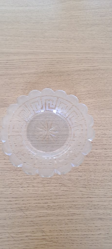 Antiek glazen schoteltje, Ophalen of Verzenden