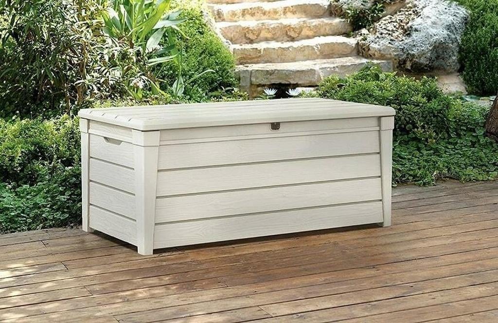 Keter Brightwood Opbergbox / Tuinkist 454L Wit - Nieuw, Ophalen, Nieuw, Kunststof, Overige typen