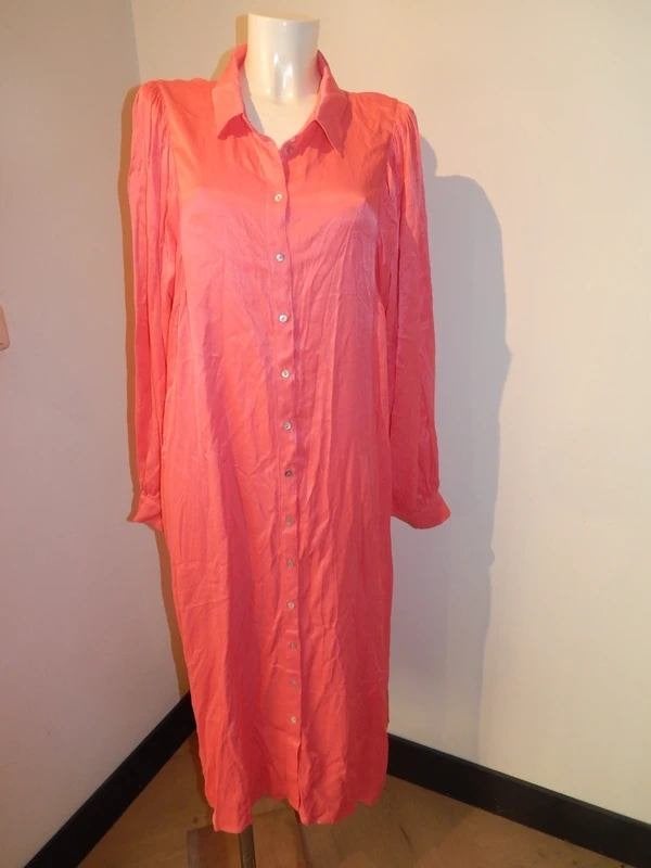 POM Amsterdam maxi dress fel zuurstok roze door knoop 44, Verzenden, Maat 42/44 (L), Zo goed als nieuw, Roze