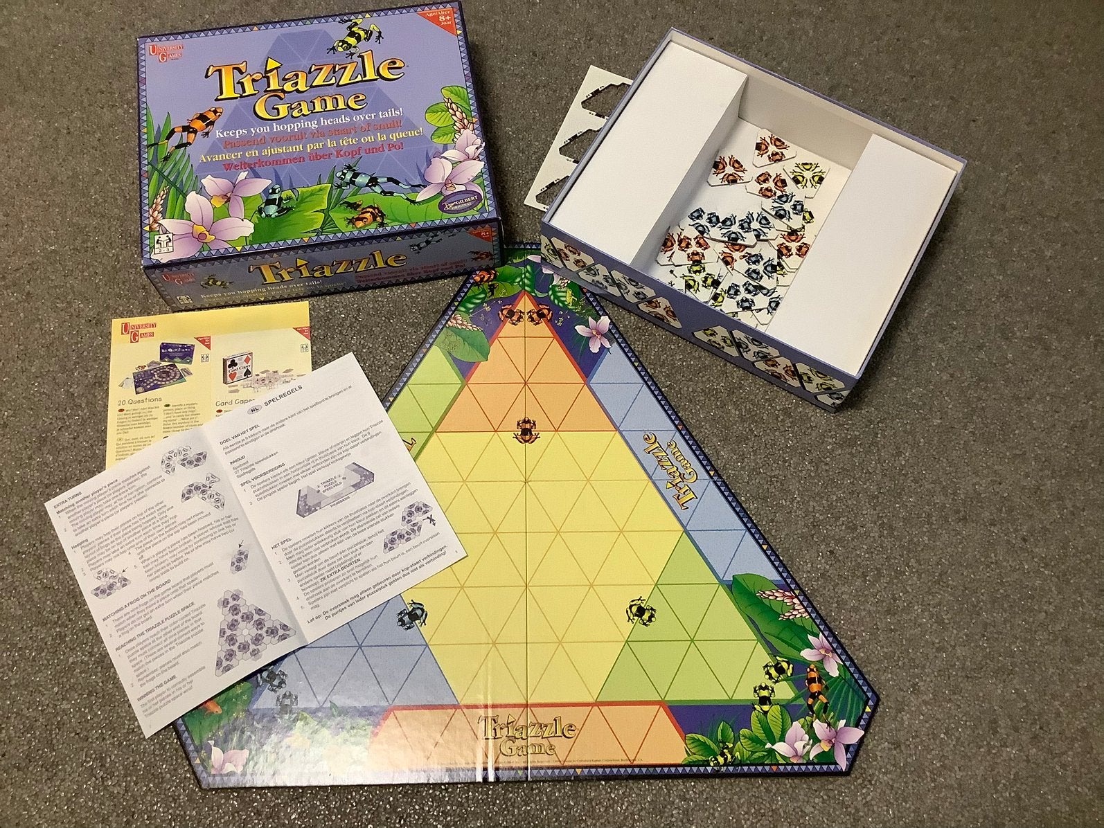 Uitdagend Spel Triazzle kikker University Games kijk goed, Een of twee spelers, Ophalen of Verzenden, Zo goed als nieuw, University Games