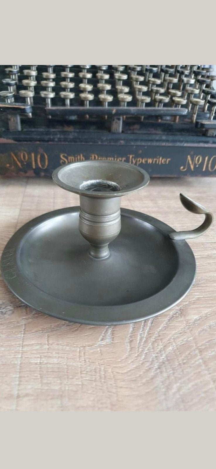 PRACHTIGE PEWTER 94% GEMERKTE TINNEN KANDELAAR €8.50, Ophalen of Verzenden