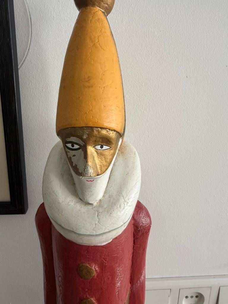 Frans houten decoratieve Pierrot 7 cm hoog, Ophalen of Verzenden