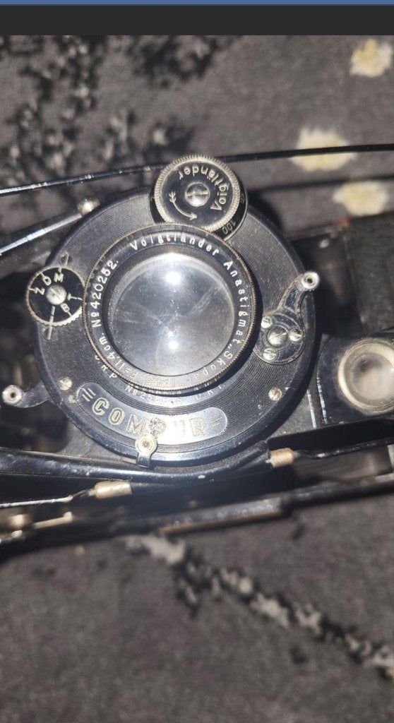Antieke Voigtländer vouwcamera - Werkende Compur sluiter, Ophalen of Verzenden, Gebruikt, Compact, Overige Merken