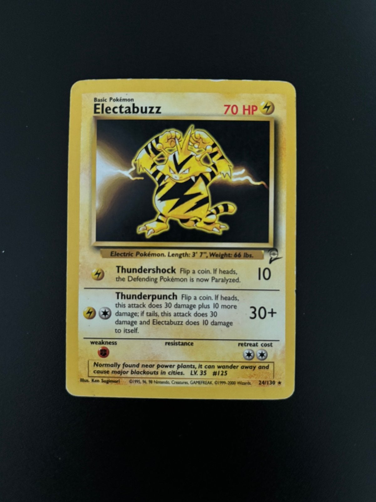 Electabuzz 24/130 base set 2 rare, Ophalen of Verzenden, Gebruikt