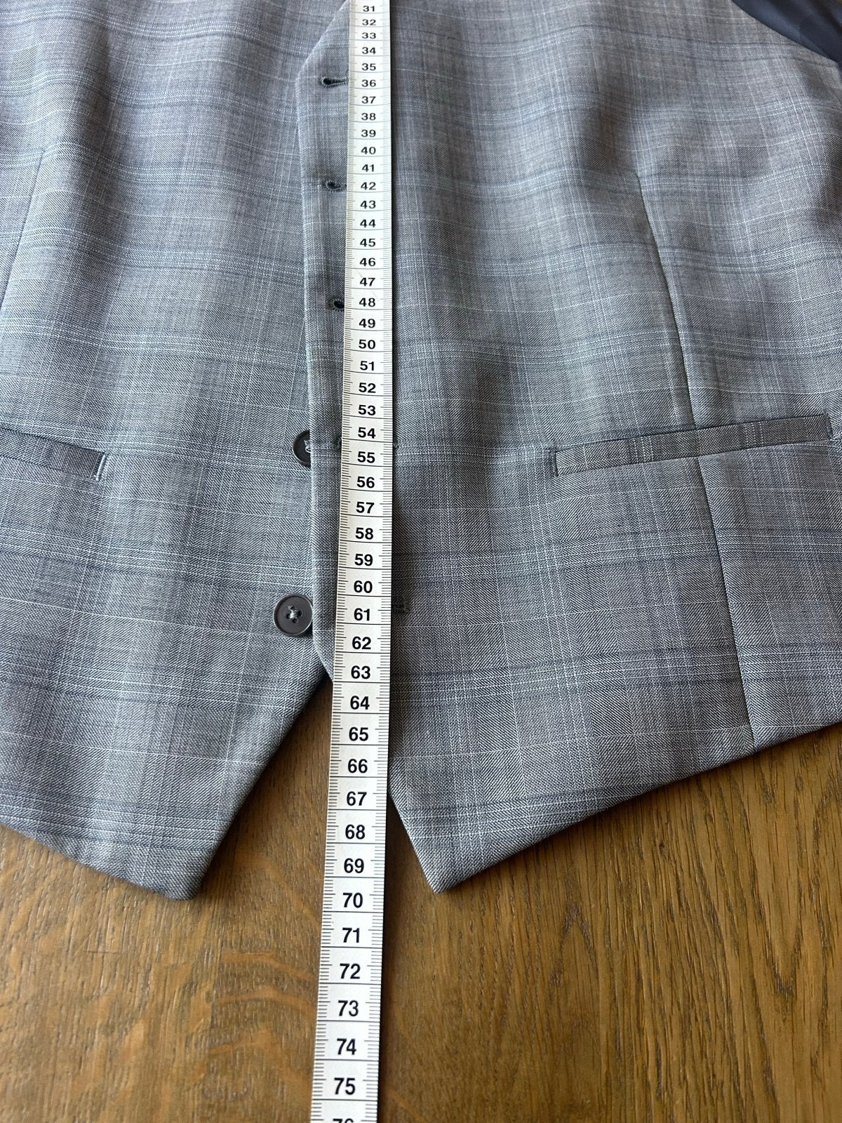 Ted Baker Stijlvol Grijs Geruit Heren Gilet - Maat L, Ophalen of Verzenden, Zo goed als nieuw, Maat 52/54 (L), Grijs