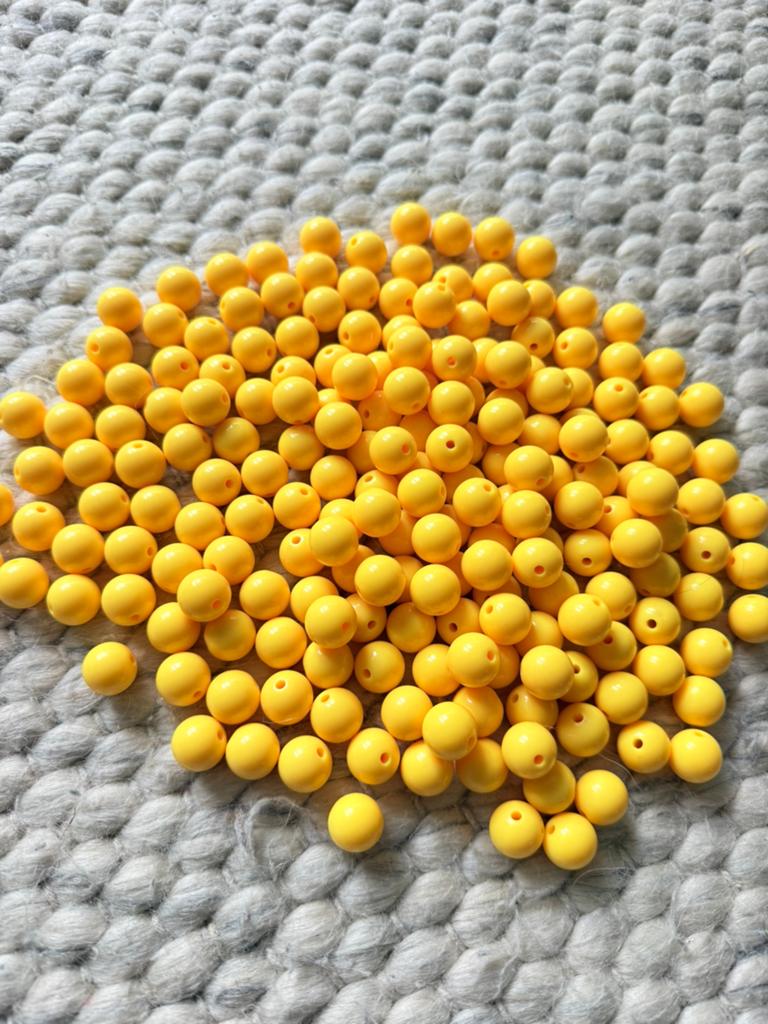 200 kralen geel acryl 14 mm, Ophalen of Verzenden, Nieuw, Kraal