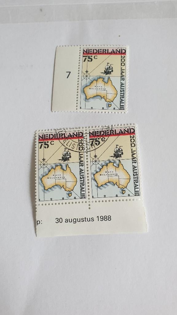 2104 nederland 1988 setje 200 jaar australie, Verzenden