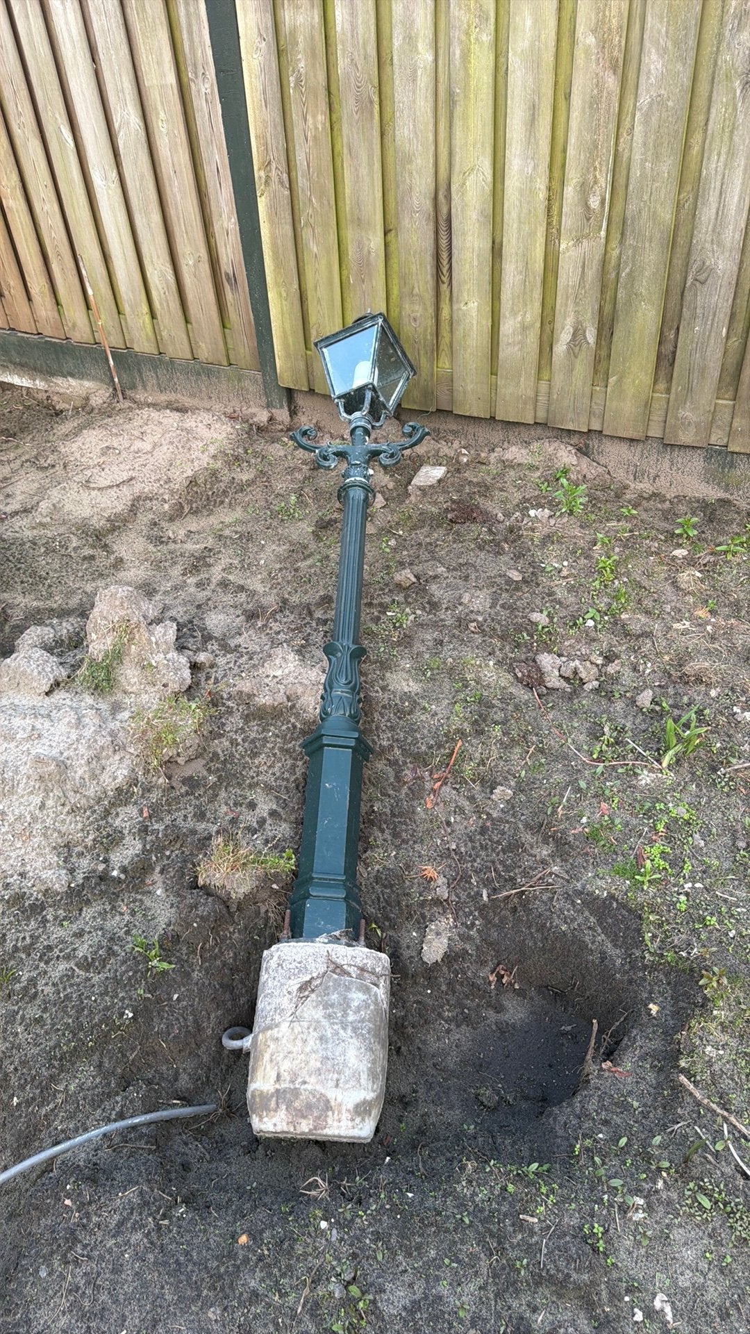 Lantaarnpaal, Tuin en Terras, Buitenverlichting, Gebruikt, Staande lamp, Ophalen of Verzenden, Netvoeding