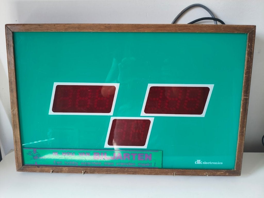 D&K Electronics biljartscorebord elektronisch, Sport en Fitness, Ophalen of Verzenden, Gebruikt, Overige typen