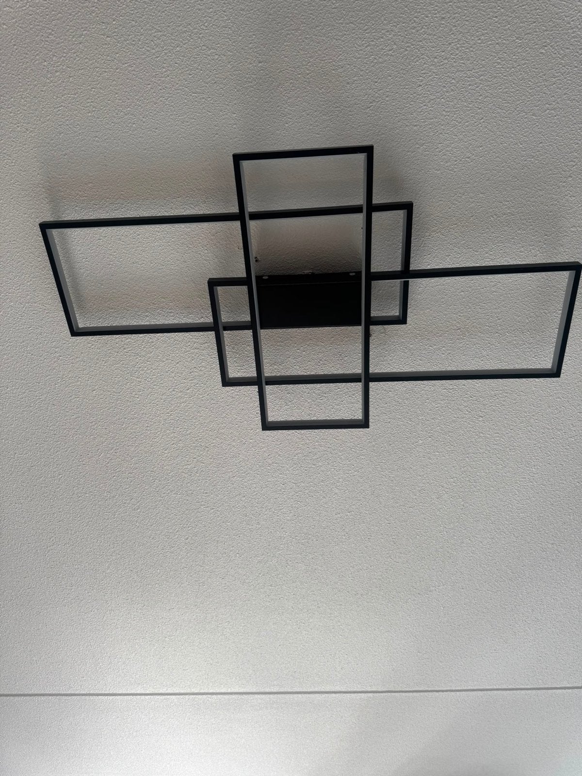 2x LED Dimbare Plafondlamp Modern Zwart 120W, Modern, Zwart, Ophalen of Verzenden, Plafondlamp