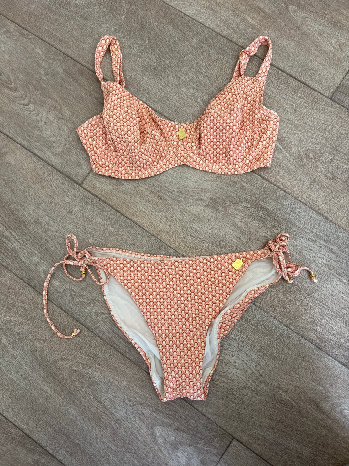 AnnaDiva Swim Seventies bikini 75G met strikbroekje M/L, Ophalen of Verzenden, Zo goed als nieuw, Bikini