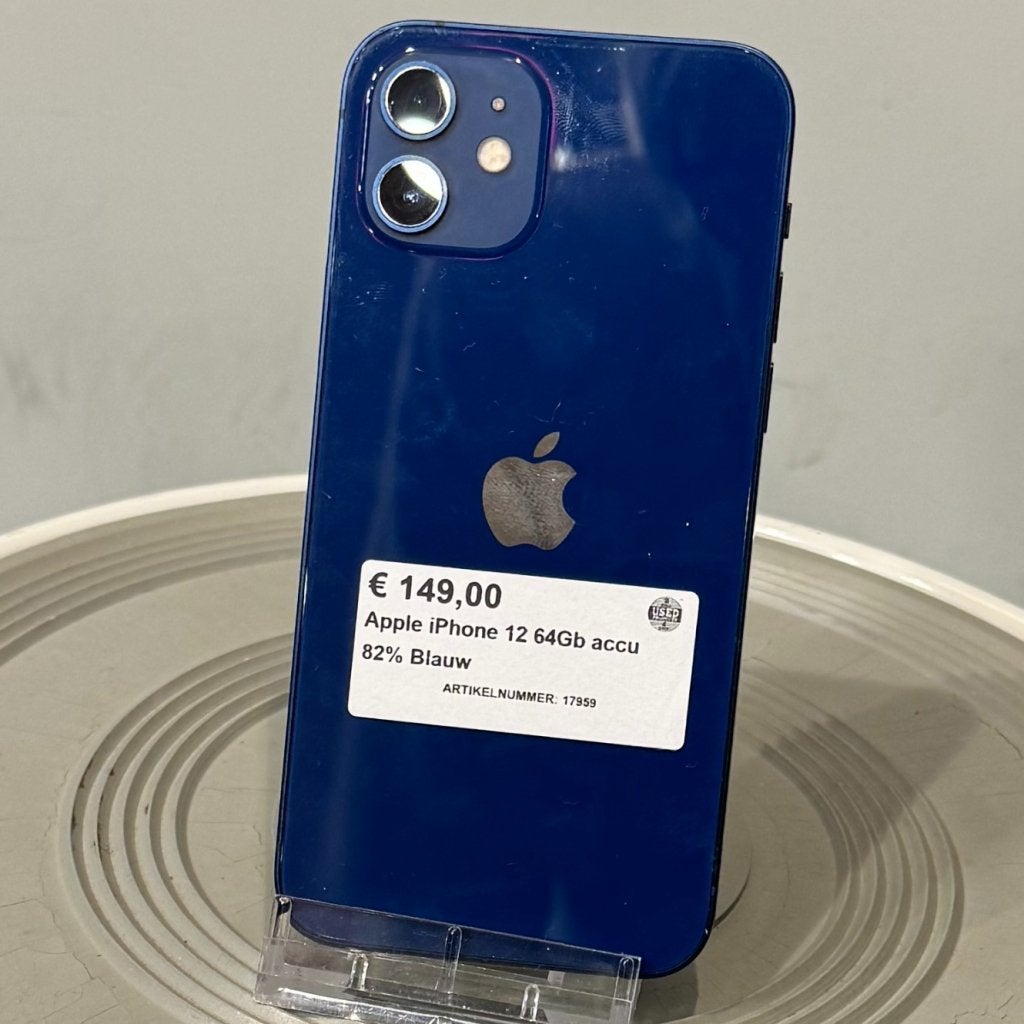 Foto 3 van Apple iPhone 12 64Gb accu 82% Blauw