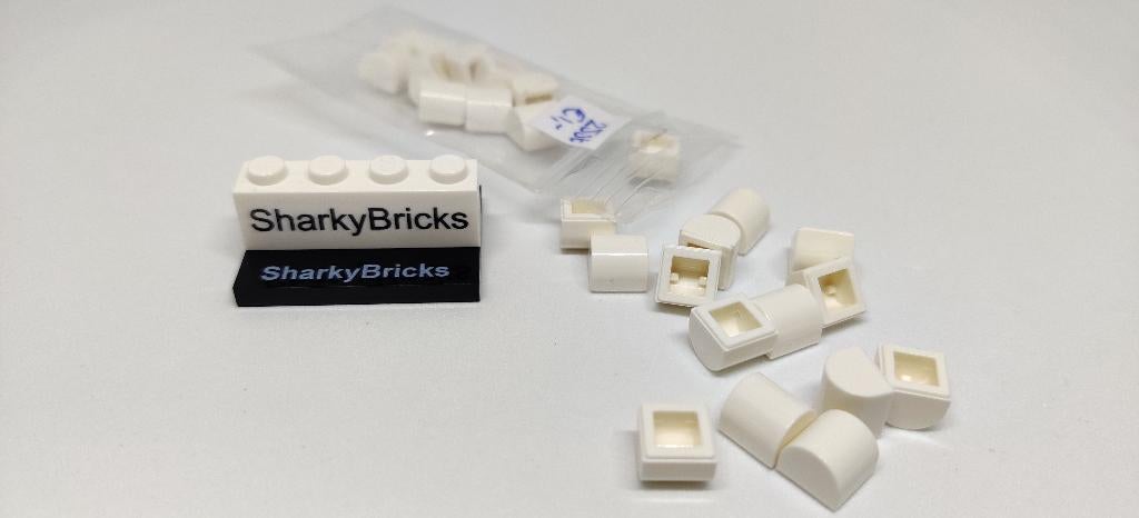 Lego Slope curved 1x1x2 Wit per 25 stuks (Nieuw), Lego Systems A/S, Overige thema's, Lego, Aastvej 1 7190 Billund Denemarken