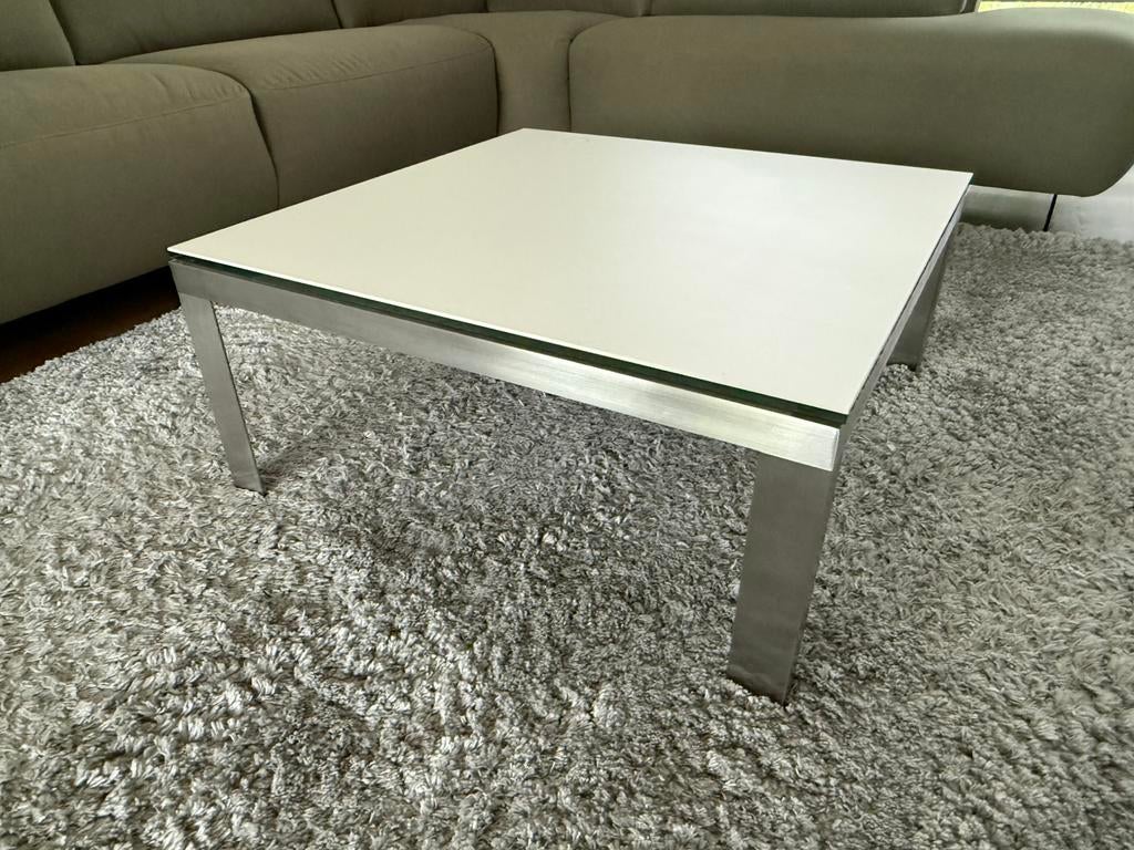 Metaform salontafel met keramiek blad, Huis en Inrichting, Tafels | Salontafels, Ophalen, 50 tot 100 cm, Overige materialen, Vierkant