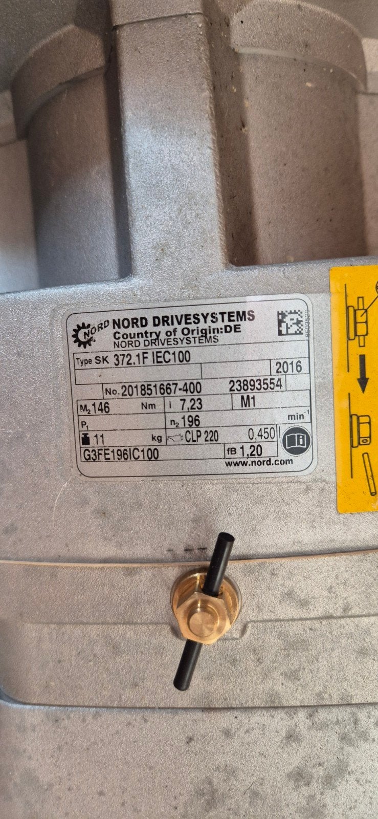 NORD DRIVESYSTEMS SK 372.1F IEC100 Reductiekast - Ongebruikt, Ophalen of Verzenden