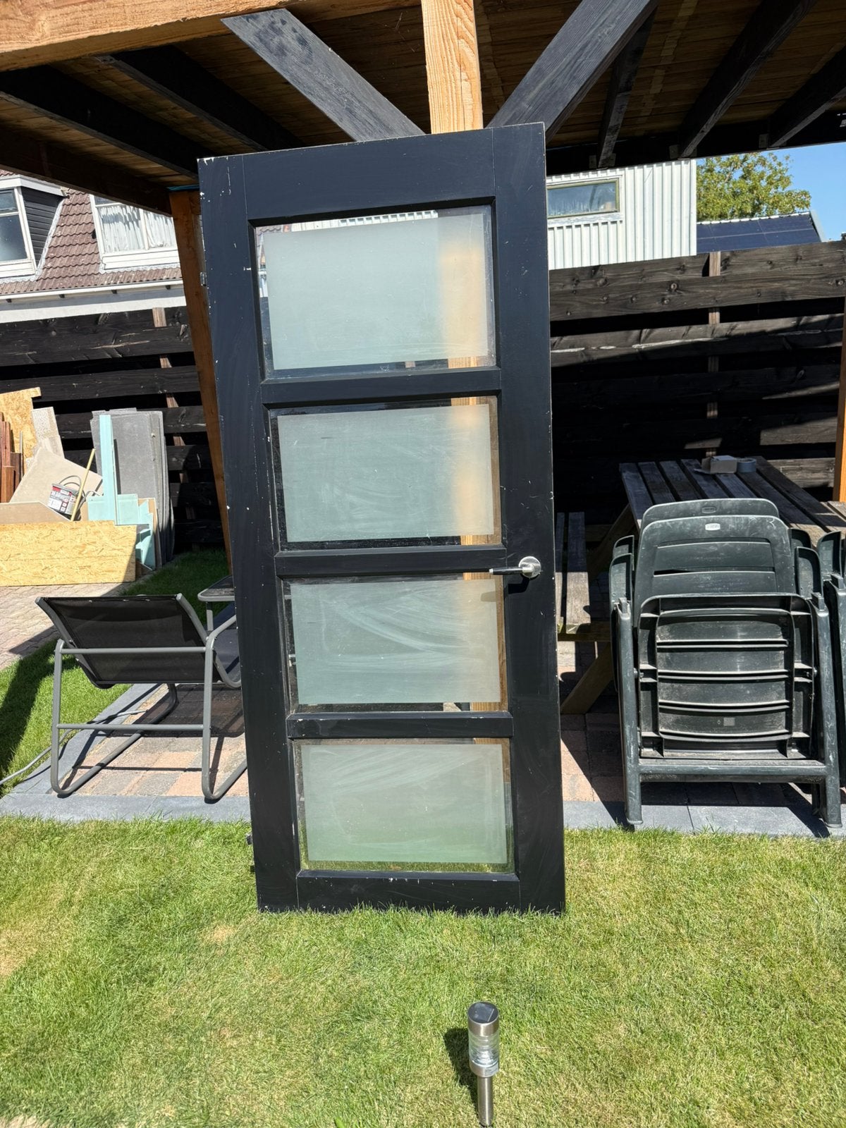 Opdekdeur binnen 200x83, Ophalen, Zo goed als nieuw, Binnendeur, 200 tot 215 cm