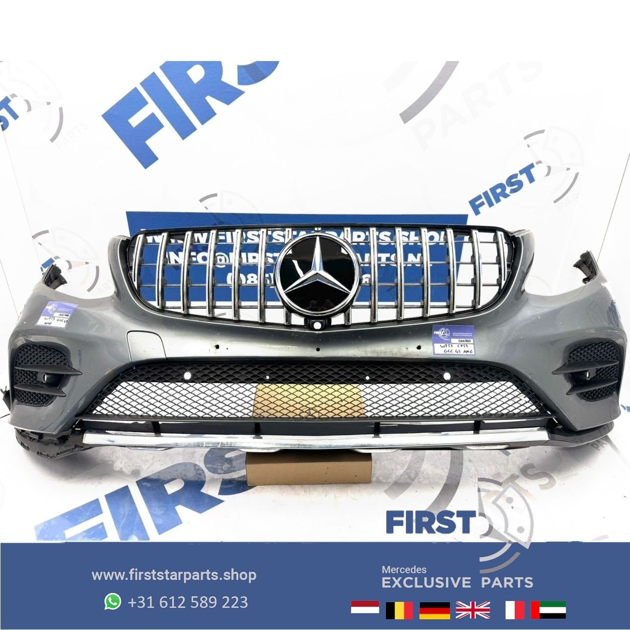 W253 C253 AMG BUMPER ZWART WIT GRIJS + GT GRIL PRE-FACELIFT, Gebruikt, -, Voor, Ophalen of Verzenden