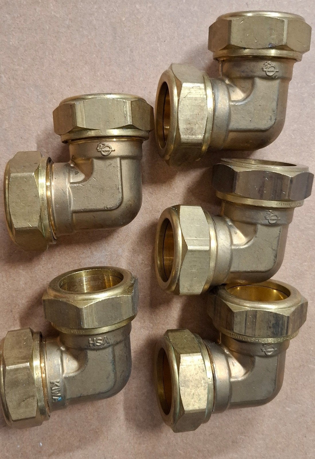 28 mm knelkoppelingen - messing knie, Ophalen, Gebruikt, Overige merken, Overige typen