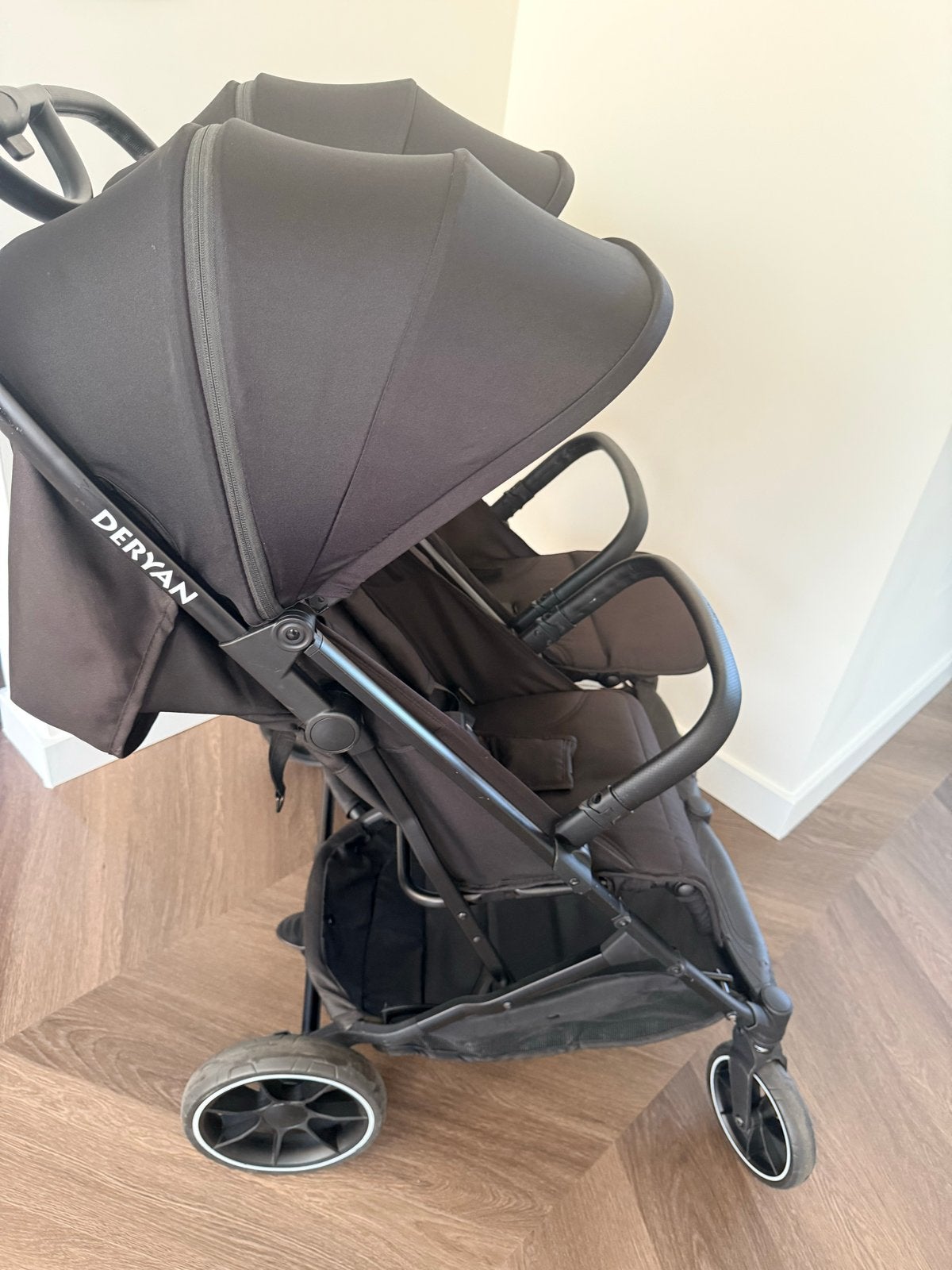 Deryan Rolo DuoBuggy X2 XL Zwart, Gebruikt, Duowagen, Ophalen, Kinderwagen