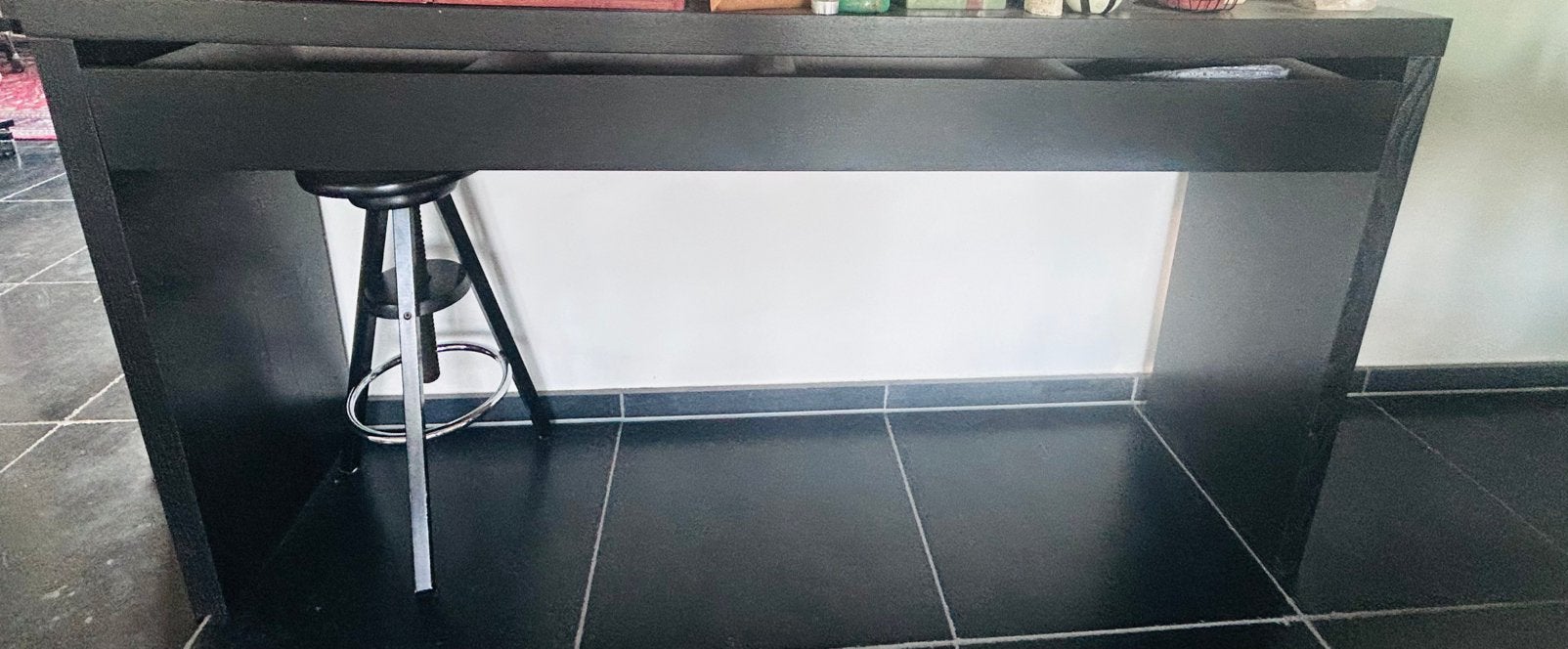 Ikea Mälm bedtafel bedkast sidetable zwart 190 toilettafel, Ophalen, Gebruikt, 150 tot 200 cm, Ikea
