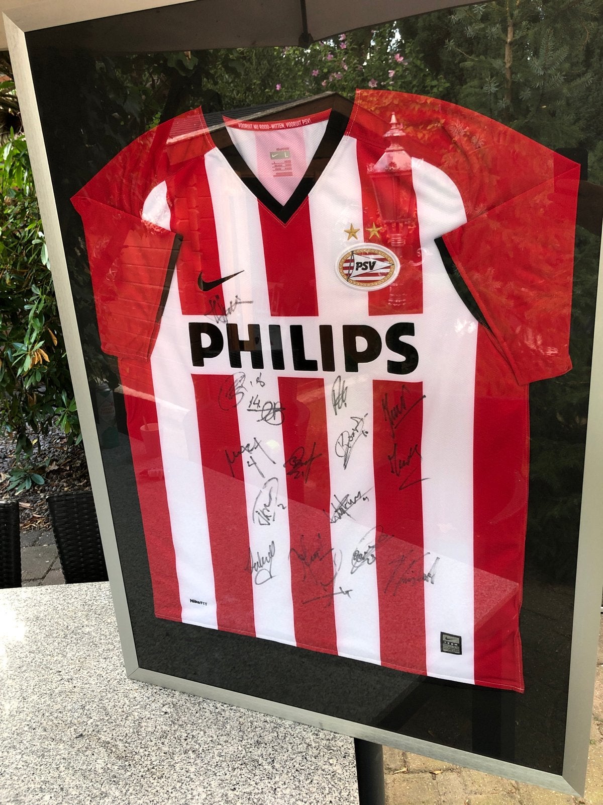 Ingelijst PSV Shirt met Handtekeningen, Ophalen of Verzenden, Nieuw, PSV, Shirt