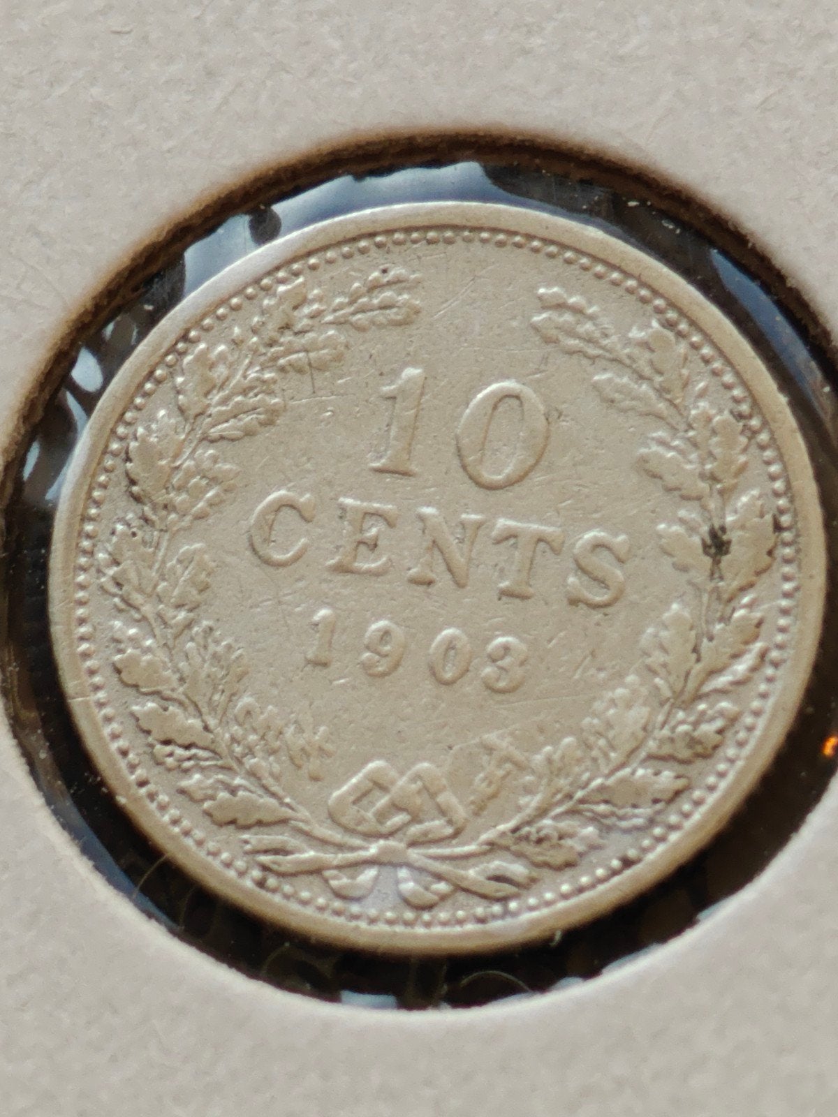 10 cent 1903 Wilhelmina - Zilveren munt, Ophalen of Verzenden