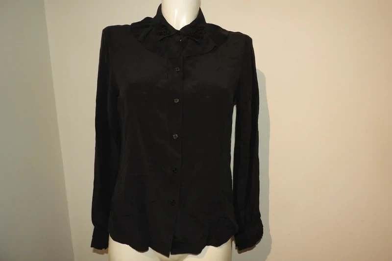 Kenzo x H&M zijde blouse kraagje kralen werkje mt S