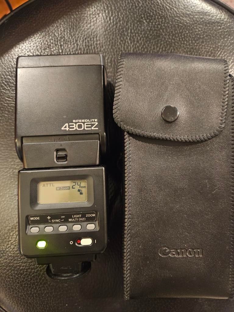 Canon Speedlite 430EZ flitser met tasje, Ophalen of Verzenden, Zo goed als nieuw, Canon