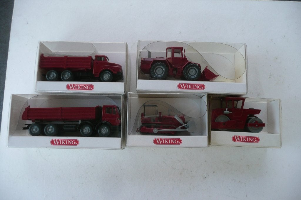 HO spoor wegenbouw aannemer Wiking wals loader MAN, Ophalen of Verzenden, Zo goed als nieuw, Bus of Vrachtwagen, Wiking