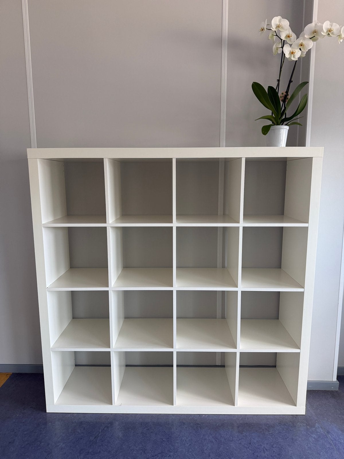Ikea Kallax kast 16 vakken 4x4 wit, Ophalen, 100 tot 150 cm, 100 tot 150 cm, Zo goed als nieuw