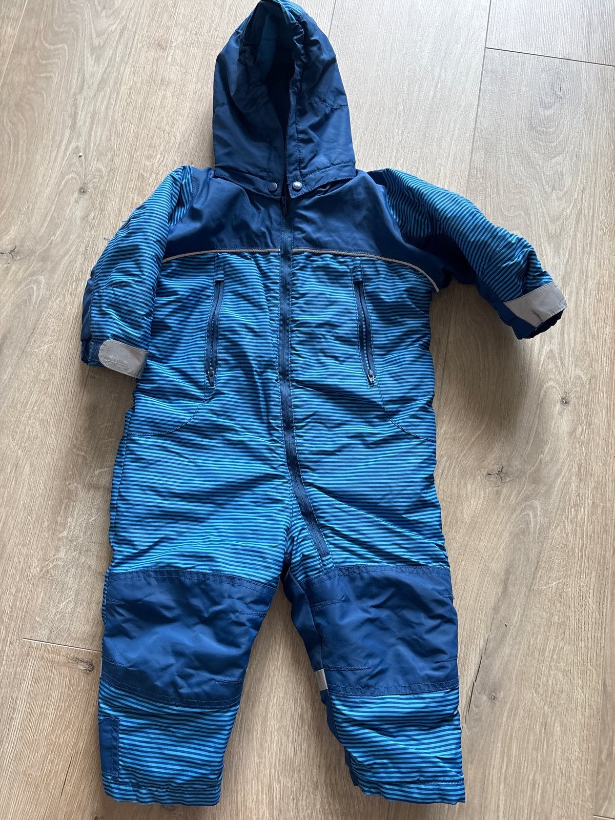 Blauw gestreept skipak/sneeuwpak voor kinderen, Ophalen of Verzenden, Gebruikt, Jongetje of Meisje