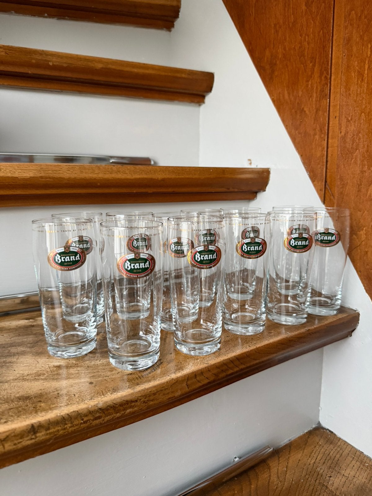 12x Brand bierglas fluitje, Ophalen of Verzenden, Zo goed als nieuw, Glas of Glazen, Brand