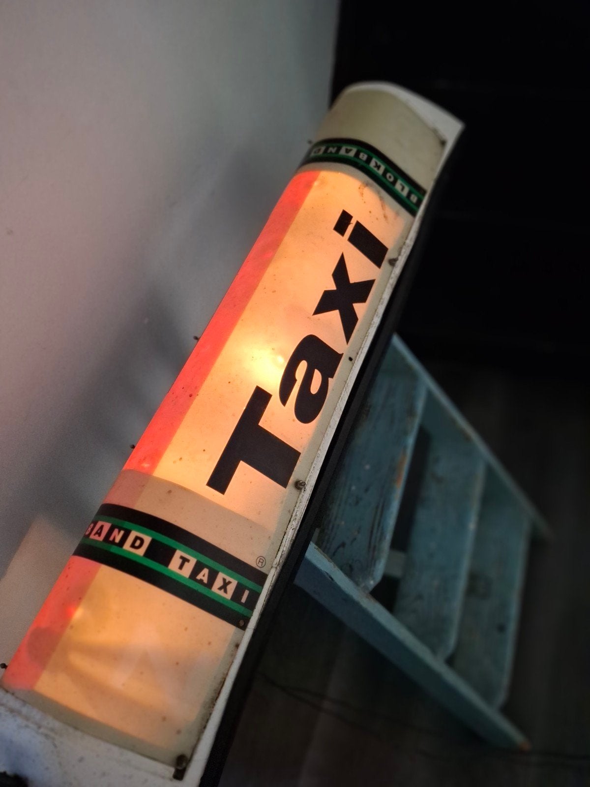 Vintage Taxi Dakbord - Uniek Verzamelaarsitem, Ophalen of Verzenden
