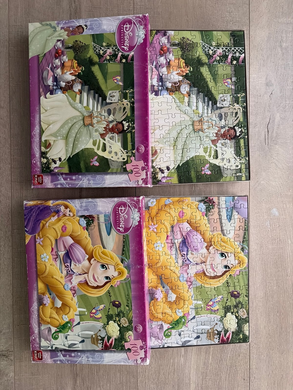 Disney Princess puzzels 100 stukjes (2 stuks), Ophalen of Verzenden, 10 tot 50 stukjes, Gebruikt, 6 jaar of ouder