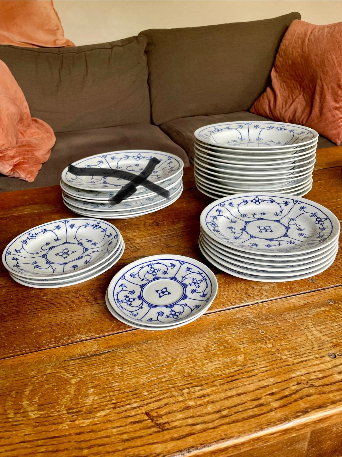 Blau Saks servies - dinerborden, soepborden, ontbijtborden, Ophalen, Gebruikt, Overige merken, Klassiek