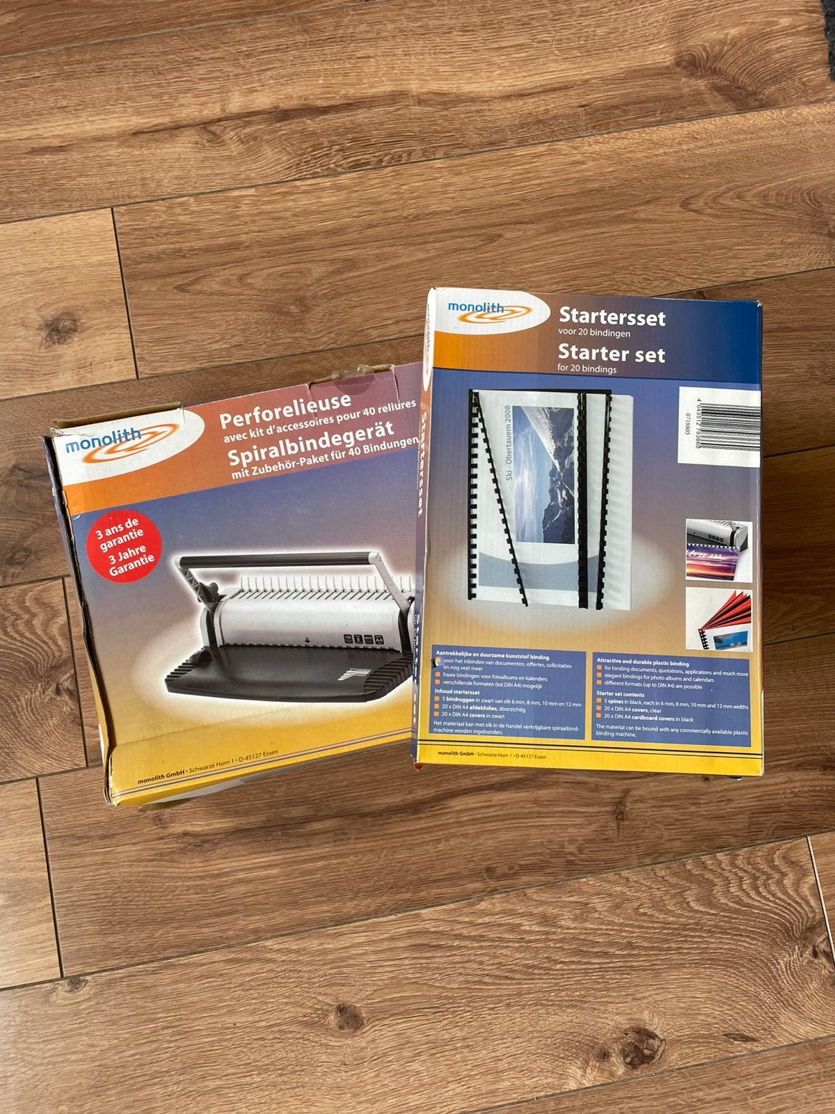 Spiraal bind machine + set spiraal/bladen, Diversen, Ophalen, Zo goed als nieuw