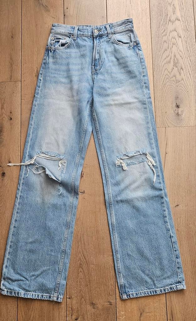 Bershka jeans mt 34, Ophalen of Verzenden, Gedragen, Blauw, W27 (confectie 34) of kleiner