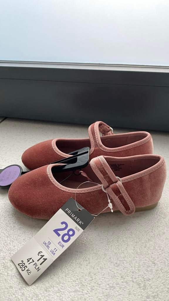 Primark Roze Fluweel Ballerina's Maat 28 Nieuw, Ophalen, Meisje, Schoenen, Nieuw