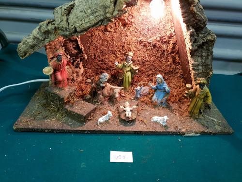 425 ]kerststal met beelden en lampje, Ophalen of Verzenden, 'T Olde Gre-j, Info@toldegrej.nl, Endepoelstraat 20f Didam