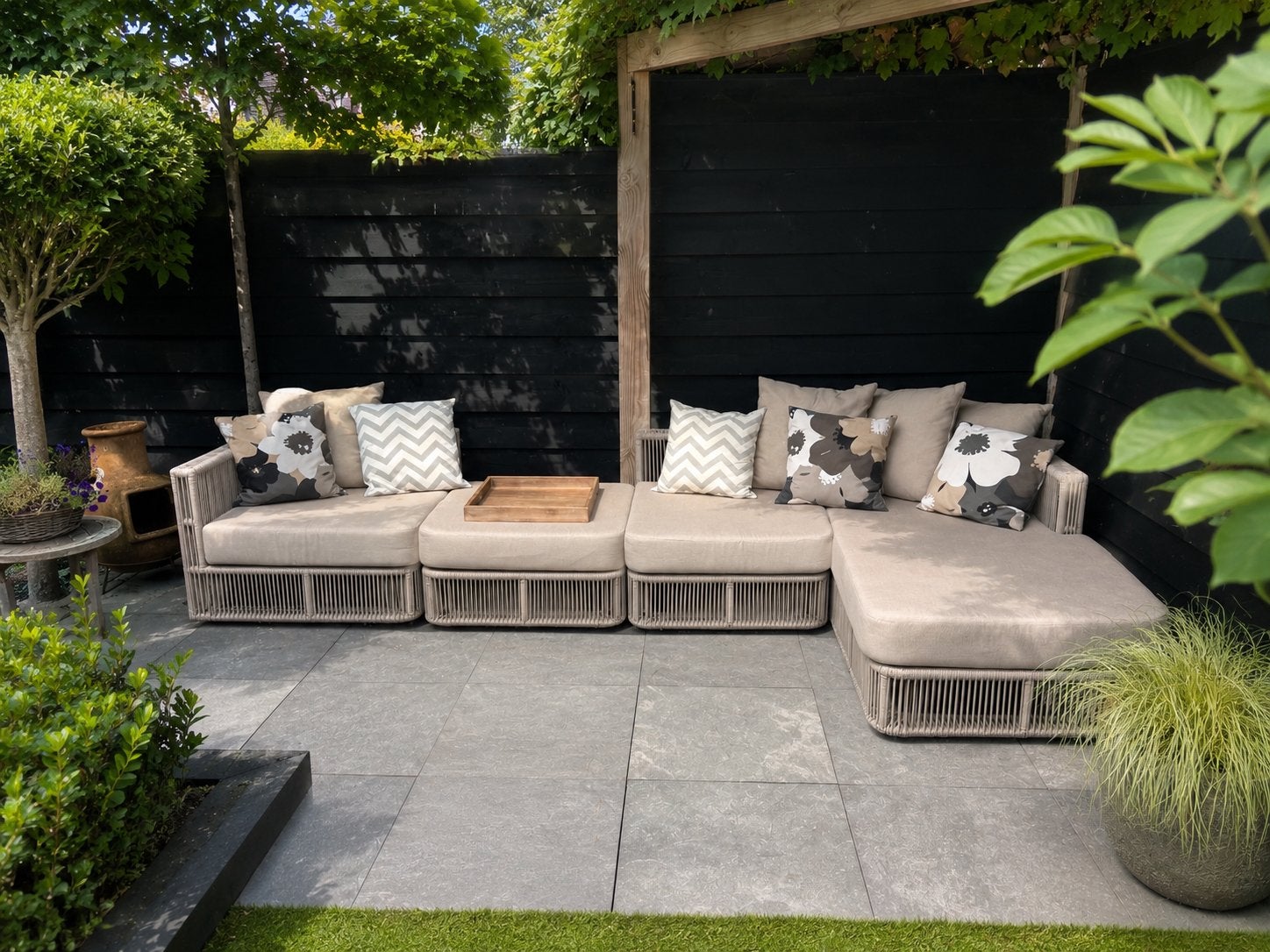 Borek Lincoln Loungeset, Tuin en Terras, Ophalen, Zo goed als nieuw, Wicker, Hocker