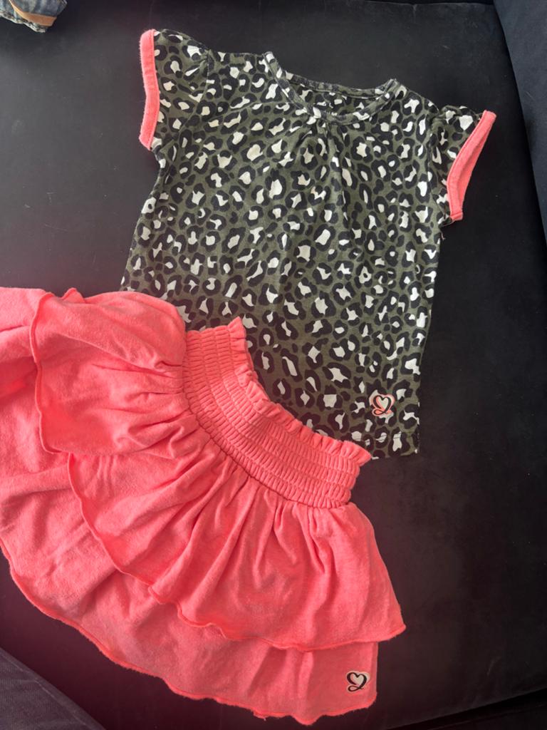 Prenatal setje maat 68 - shirtje en rokje, Kinderen en Baby's, Babykleding | Maat 68, Ophalen of Verzenden, Zo goed als nieuw