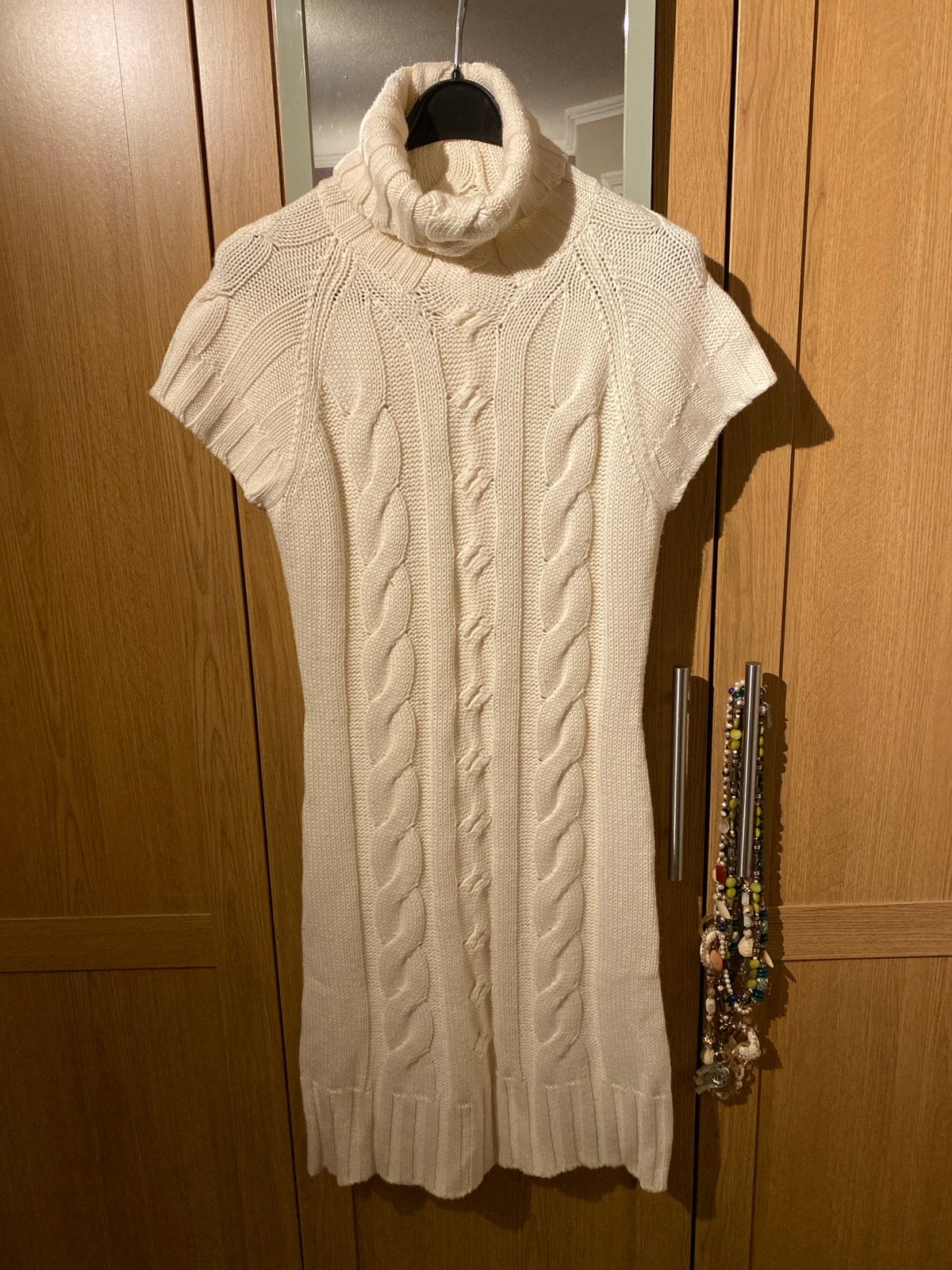 McGregor gebreide coltrui jurk, crème, maat M, Ophalen of Verzenden, Zo goed als nieuw, Maat 38/40 (M), Beige