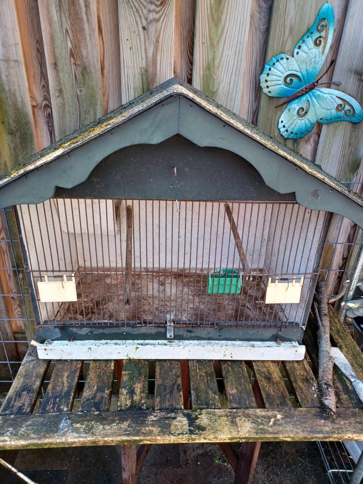 vinkenkooi 60 cm, Dieren en Toebehoren, Ophalen of Verzenden, Gebruikt, Hout, Vogelkooi
