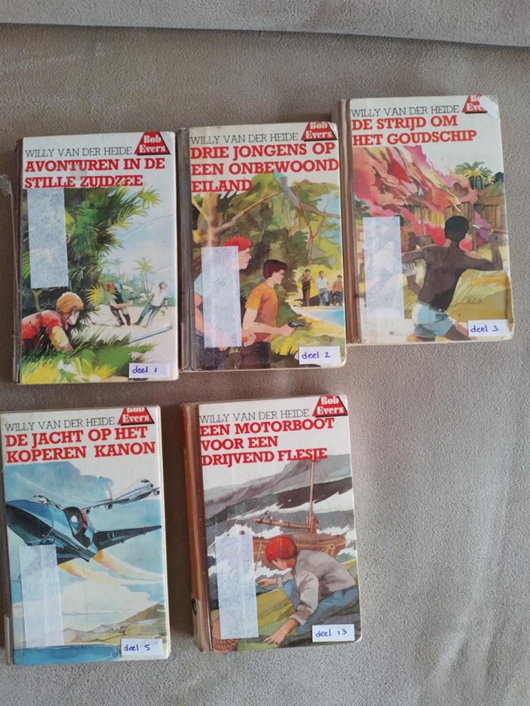 Willy van der Heide - Bob Evers Serie (5 boeken), Ophalen of Verzenden, Zo goed als nieuw, Willy van der Heide, Fictie