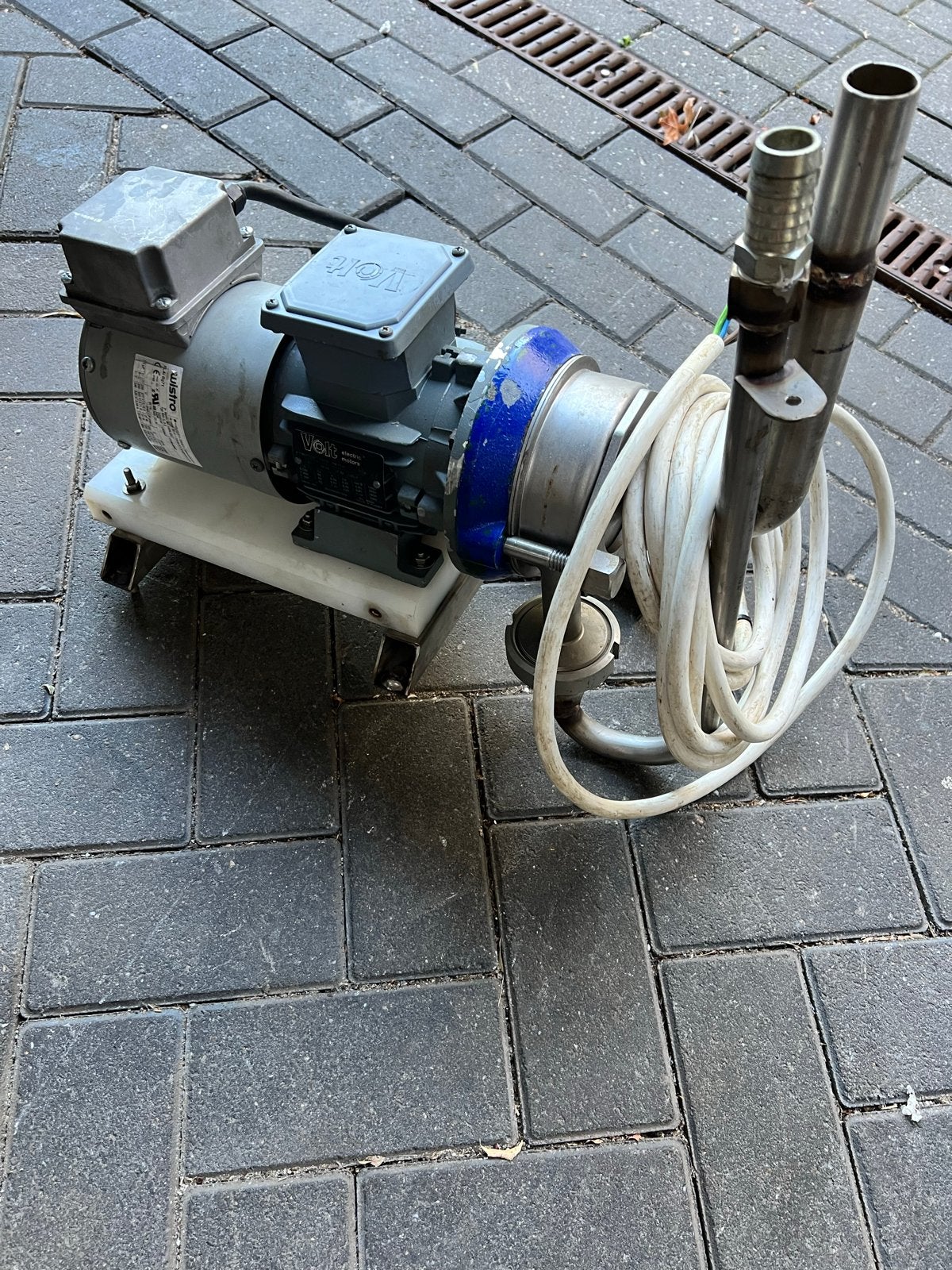 RVS Frituur Oliepomp Krachtstroom, Ophalen, Gebruikt